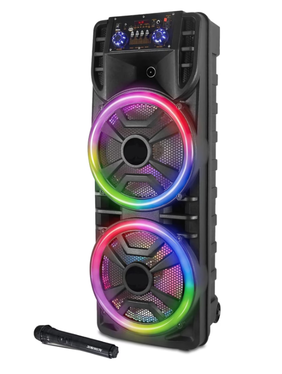 Boxa portabila ZQS 12203 2 Difuzoare x 12 Inch Bluetooth 80W PMPO Subwoofer Super Bass Microfon Telecomanda